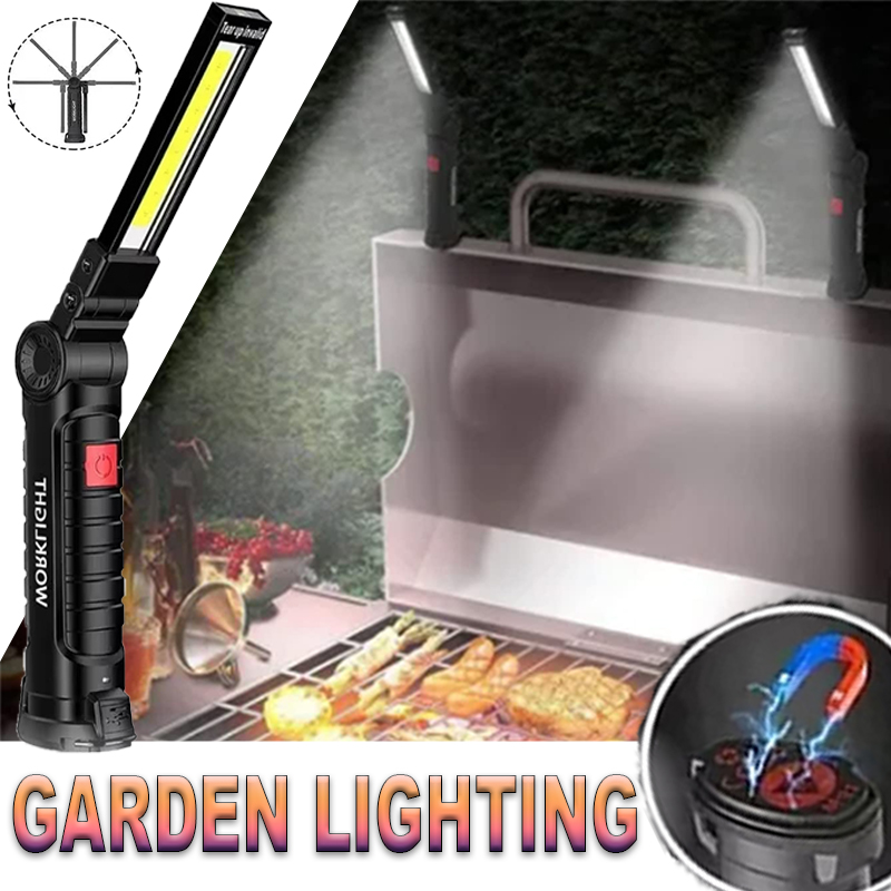 Outdoor Adventure Trips - Linterna LED portátil con gancho magnético,