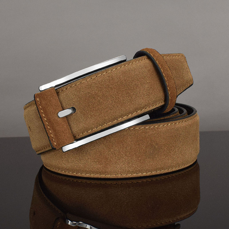 Outdoor Adventure Brand - Cinturones de cuero con hebilla para