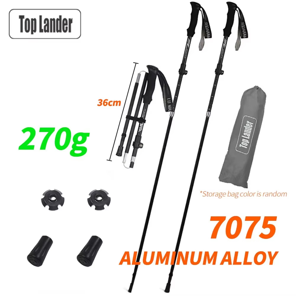 Trekking Pole Carbon - Bastón de Trekking plegable de aluminio