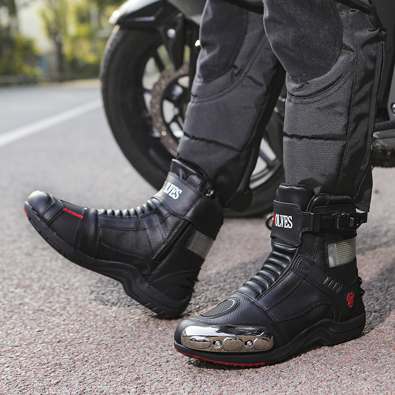 Outdoor Adventure Brand - Botas de Motocicleta Resistentes al Desgaste,