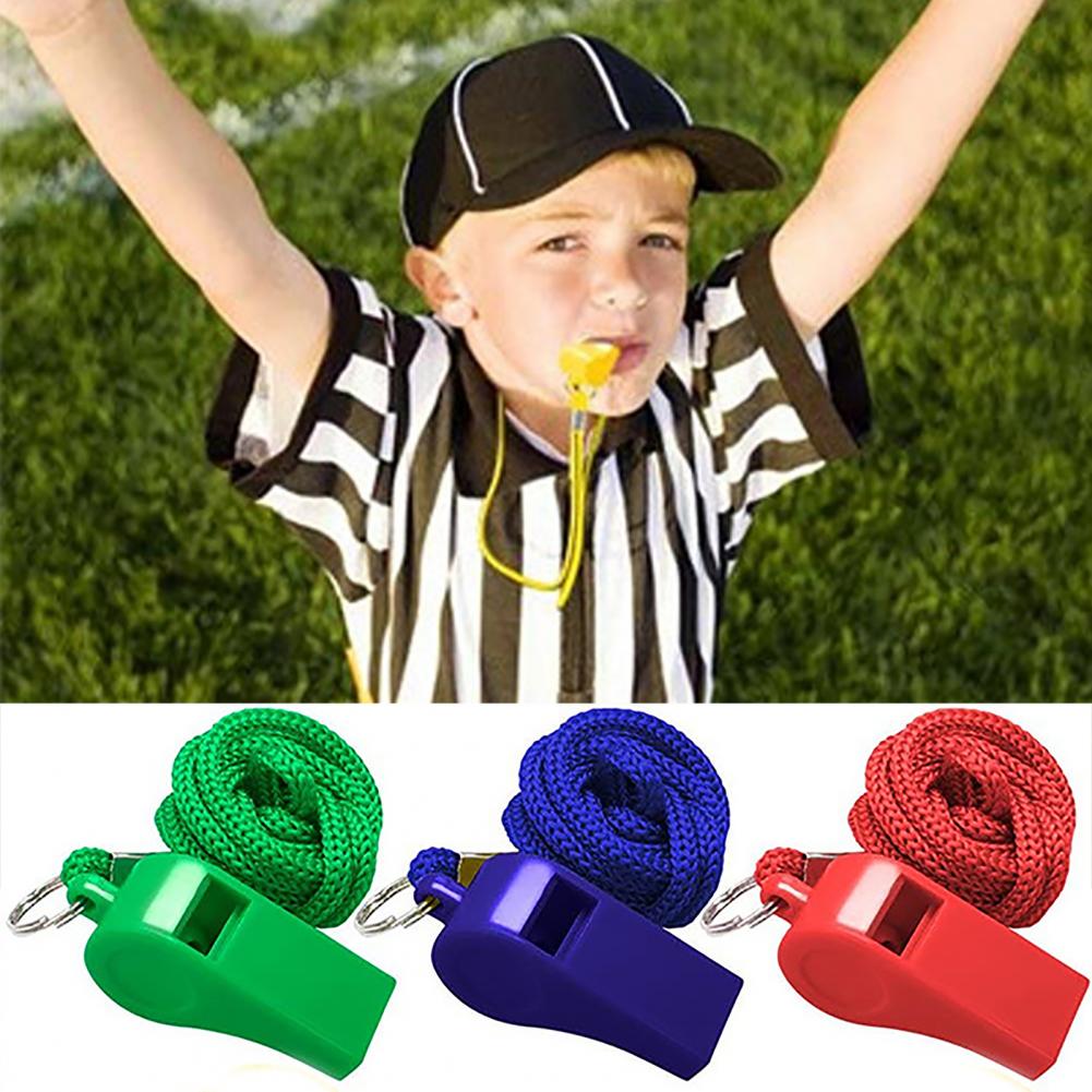 Emergency Whistle Pea - Silbatos de plástico con cordones, silbatos