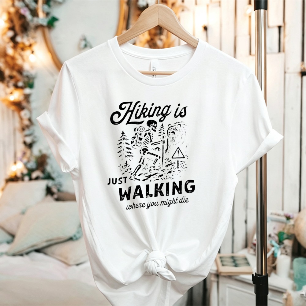 Camiseta de algodón vintage co - Outdoor Adventure Quotes Short reseña y precio