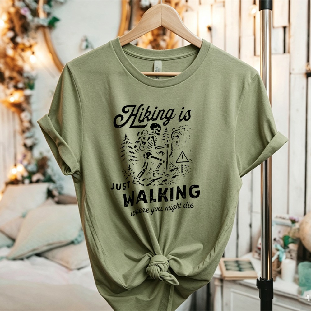 Camiseta de algodón vintage co - Outdoor Adventure Quotes Short reseña y precio