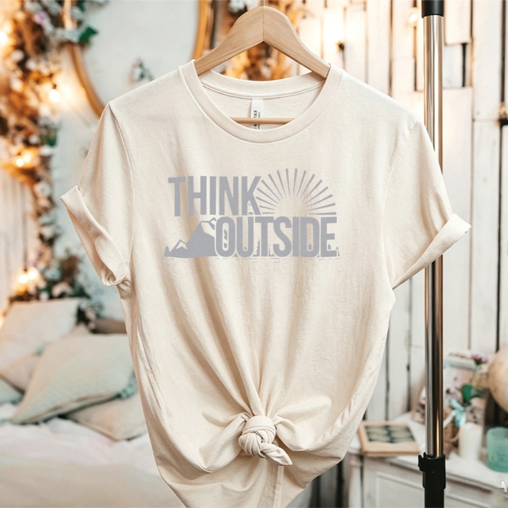 Camiseta gráfica Think Outside - Outdoor Adventure Quotes Short reseña y precio