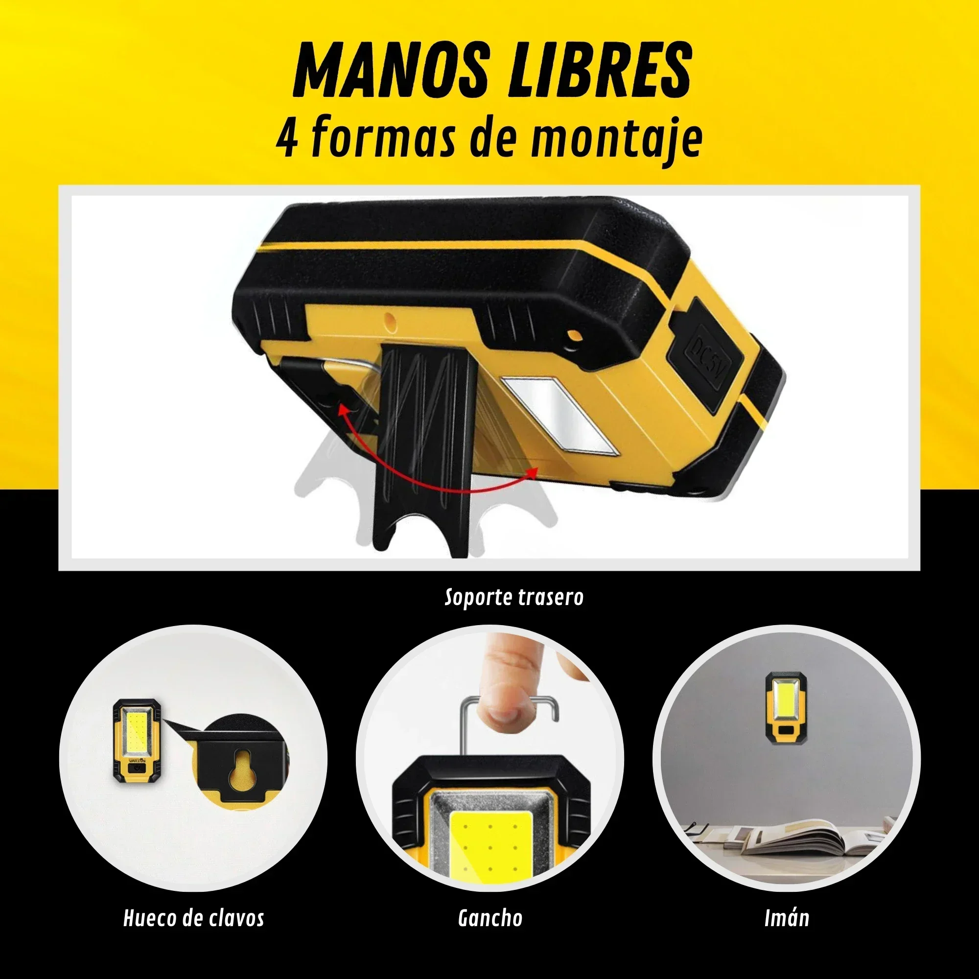 Linterna de Trabajo Recargable - Outdoor Adventure Trips reseña y precio