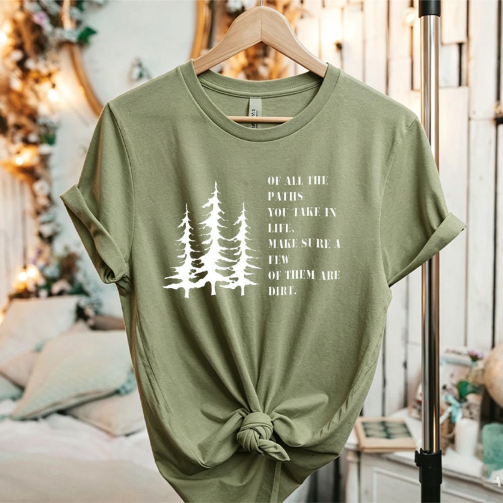 Camiseta gráfica con cita de l - Outdoor Adventure Quotes Short reseña y precio