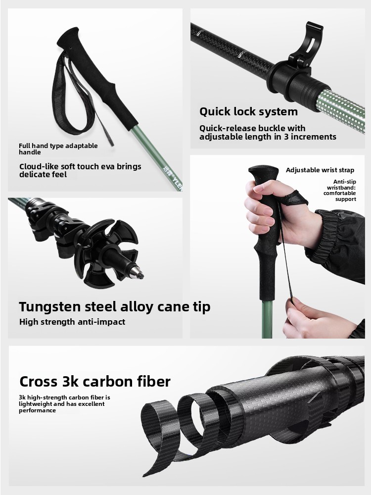 Bastones de Trekking Profesion - Trekking Pole Carbon reseña y precio