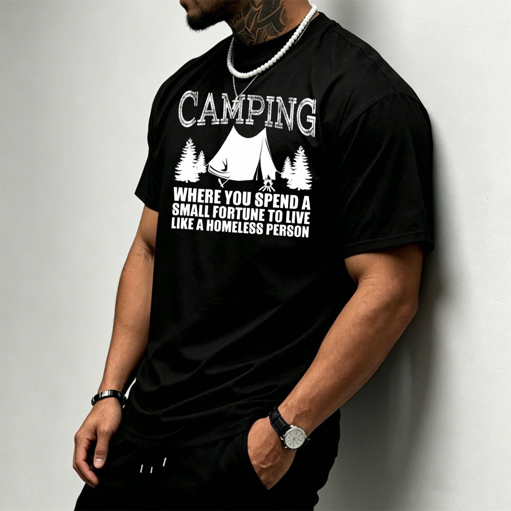 Camiseta con gráfico de árbol  - Outdoor Adventure Quotes Short reseña y precio